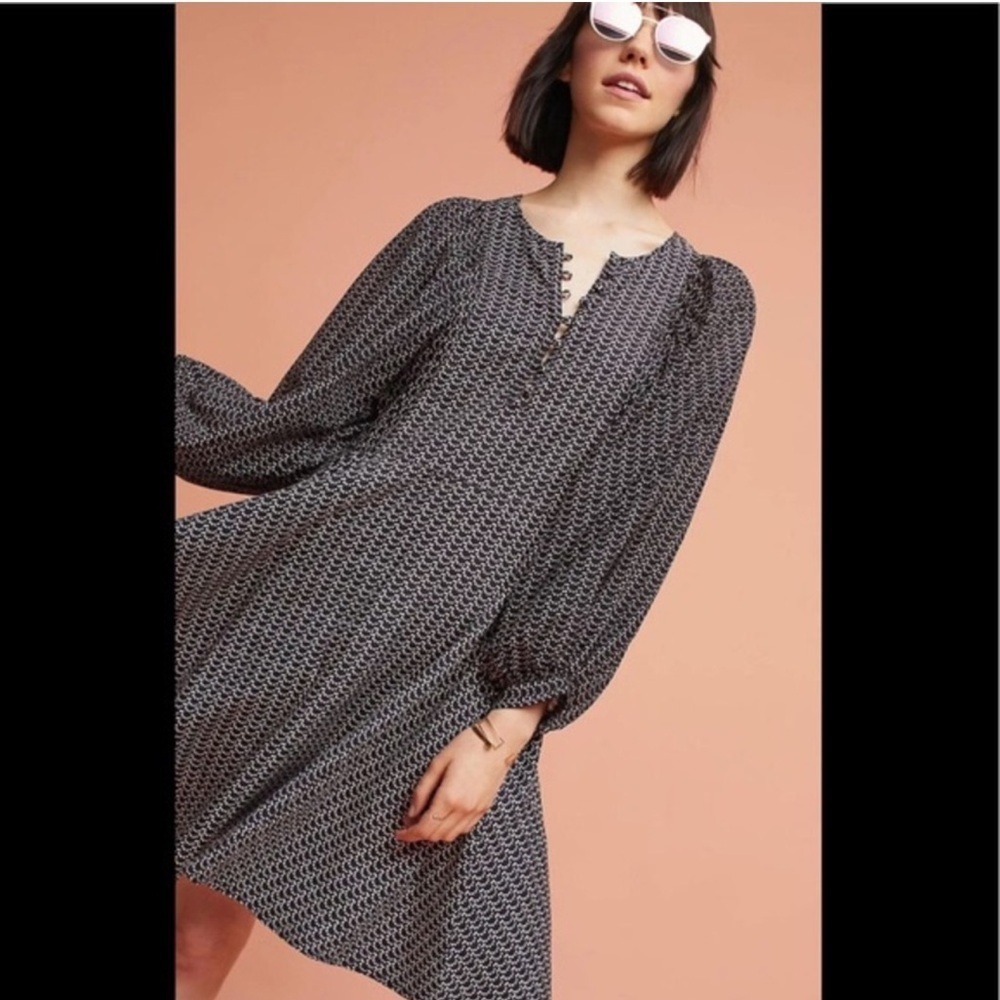 Anthropologie Maeve niyala dress Balloon Long Sleeves Boho Cottagecore medium